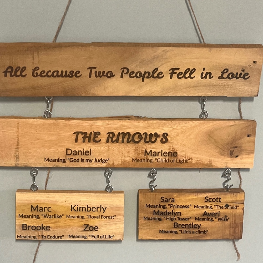 Rustic Customized family tree